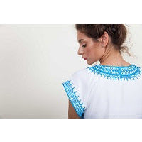 Galvia Jamila embroidered turquoise