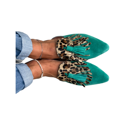 Marrakesh chic turquoise green shoes
