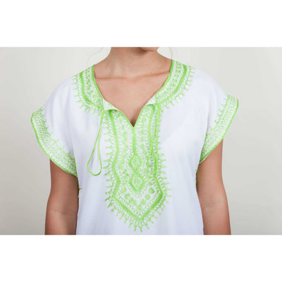 Galvia Jamila embroidery pistachio green