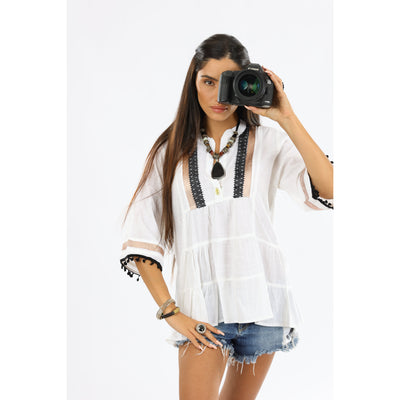 White Santorini shirt