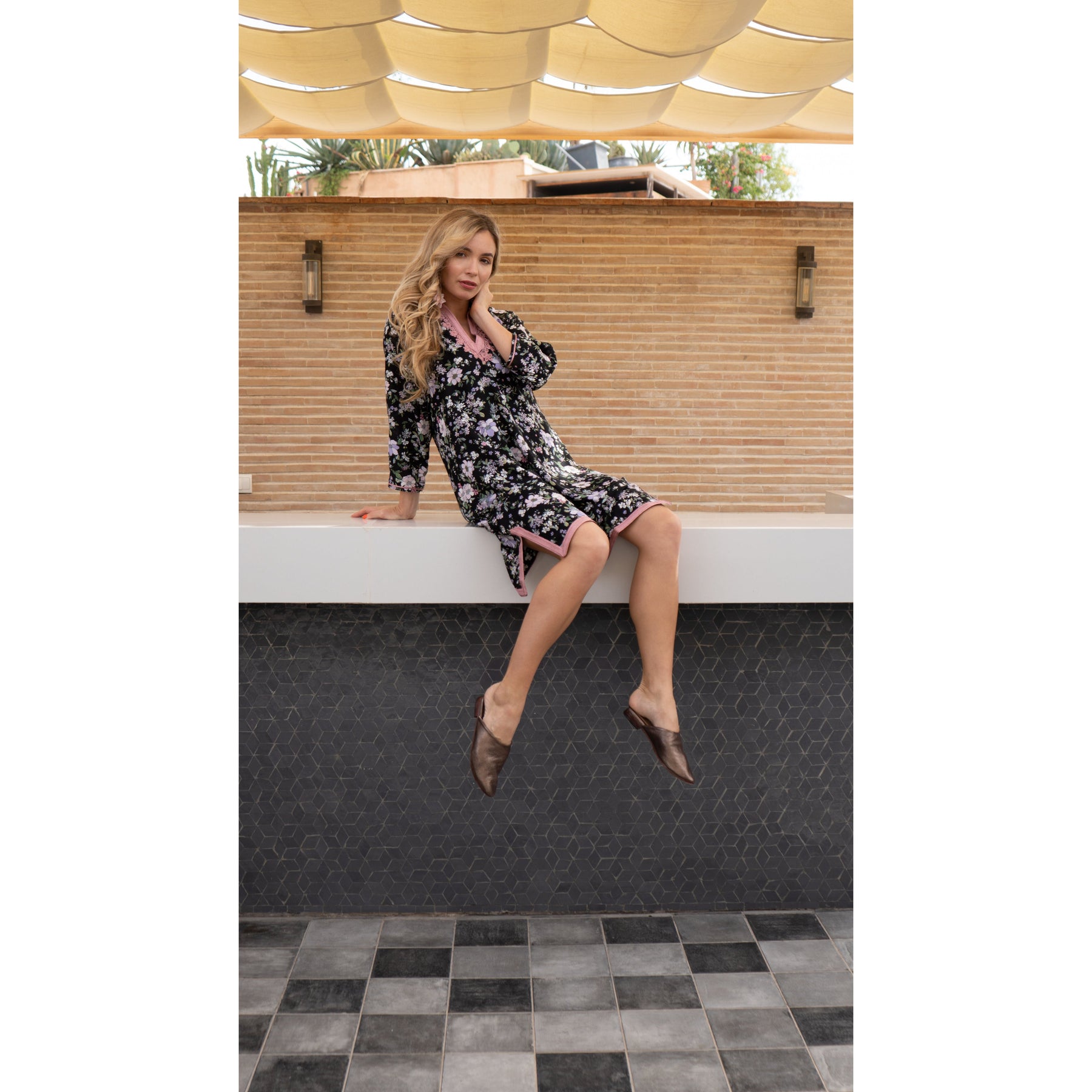 Summer Ragan Floral summer caftan β Sharagan