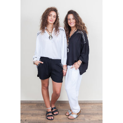 White boho chic sleeveless
