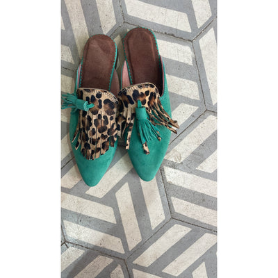 Marrakesh chic turquoise green shoes