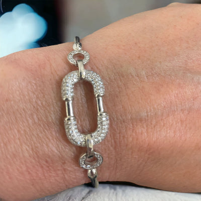 Silver Marrakesh bracelets with Swarovski
